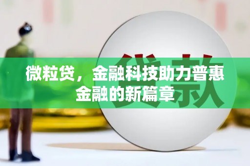 略阳微粒贷，金融科技助力普惠金融的新篇章