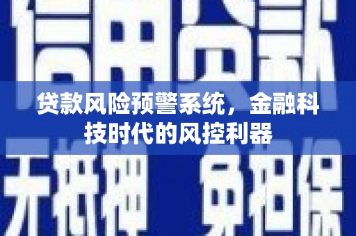 略阳贷款风险预警系统，金融科技时代的风控利器