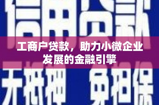 略阳工商户贷款，助力小微企业发展的金融引擎