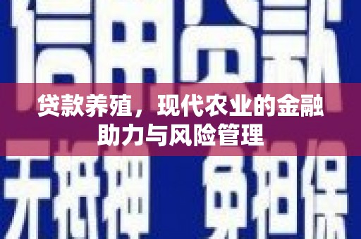 略阳贷款养殖，现代农业的金融助力与风险管理