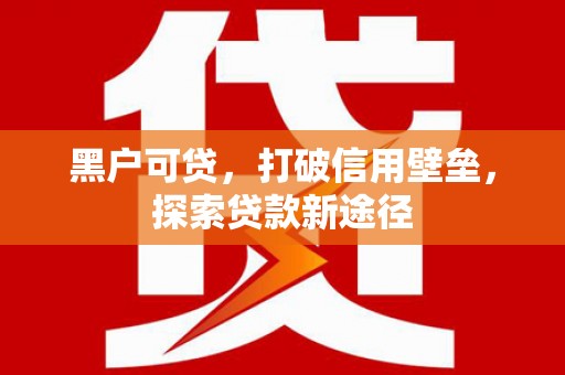 略阳黑户可贷，打破信用壁垒，探索贷款新途径