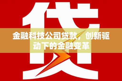略阳金融科技公司贷款，创新驱动下的金融变革