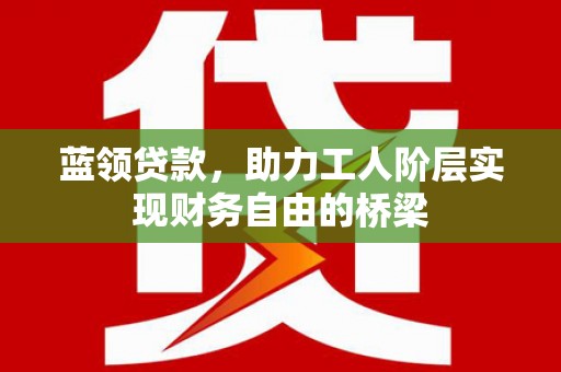 略阳蓝领贷款，助力工人阶层实现财务自由的桥梁
