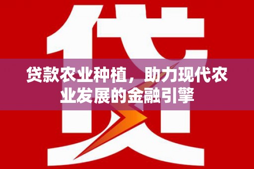 略阳贷款农业种植，助力现代农业发展的金融引擎