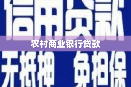 略阳农村商业银行贷款