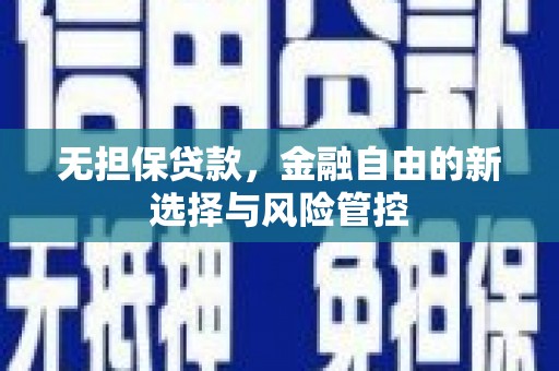 略阳无担保贷款，金融自由的新选择与风险管控