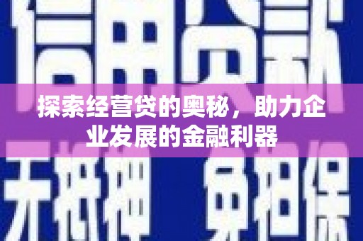 略阳探索经营贷的奥秘，助力企业发展的金融利器