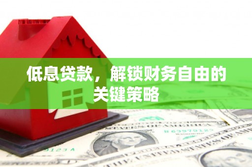 略阳低息贷款，解锁财务自由的关键策略