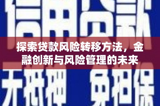 略阳探索贷款风险转移方法，金融创新与风险管理的未来