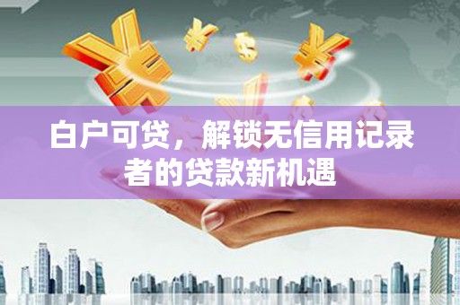 略阳白户可贷，解锁无信用记录者的贷款新机遇