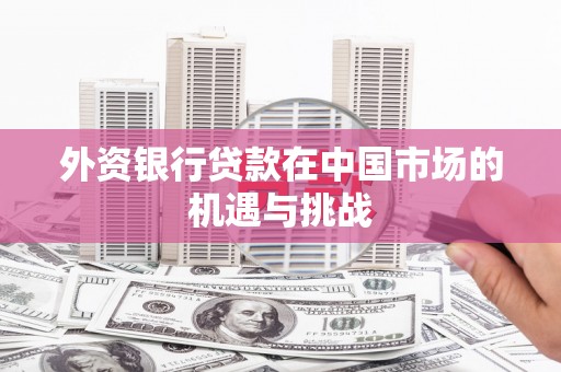 略阳外资银行贷款在中国市场的机遇与挑战