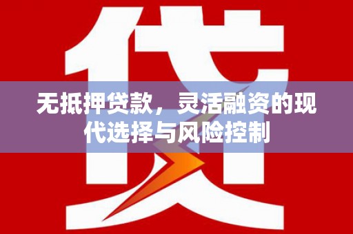 略阳无抵押贷款，灵活融资的现代选择与风险控制