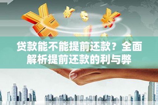 略阳贷款能不能提前还款？全面解析提前还款的利与弊