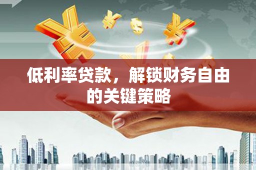 略阳低利率贷款，解锁财务自由的关键策略