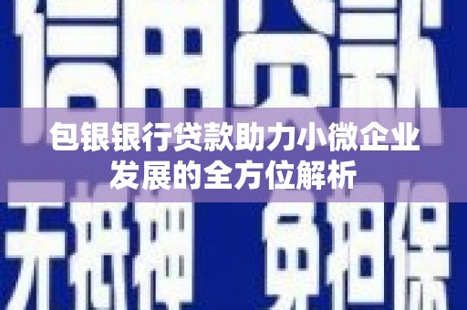 略阳包银银行贷款助力小微企业发展的全方位解析