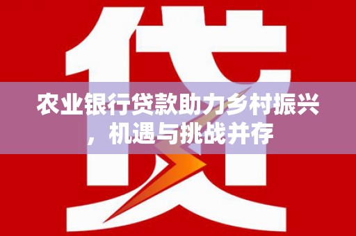 略阳农业银行贷款助力乡村振兴，机遇与挑战并存