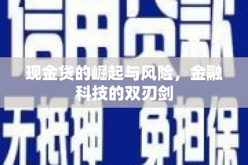 略阳现金贷的崛起与风险，金融科技的双刃剑