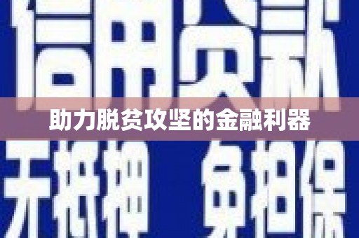 略阳助力脱贫攻坚的金融利器