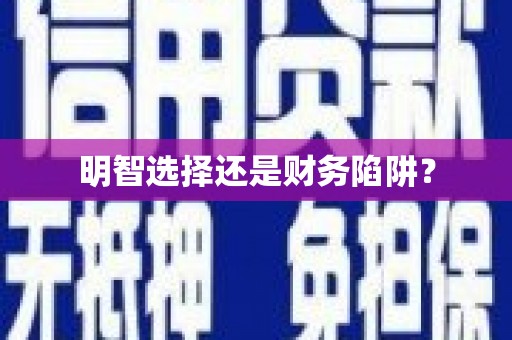 略阳明智选择还是财务陷阱？