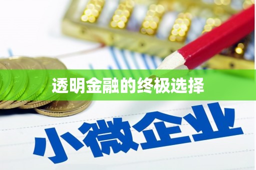 略阳透明金融的终极选择