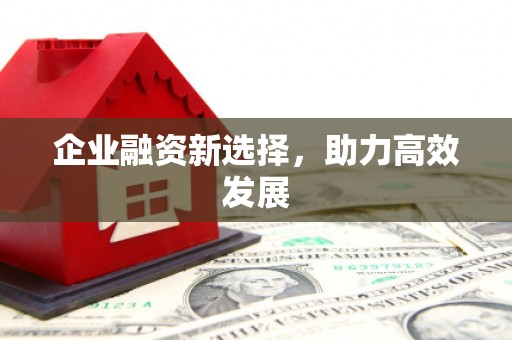 略阳企业融资新选择，助力高效发展