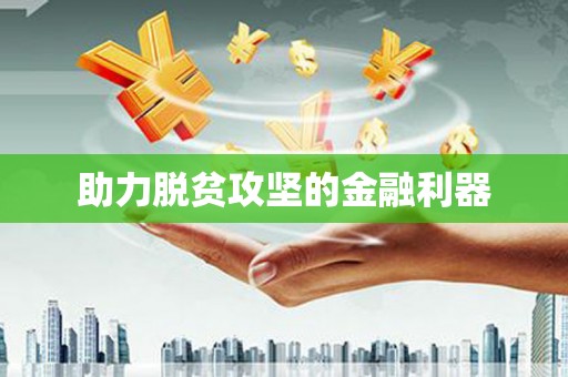 略阳助力脱贫攻坚的金融利器