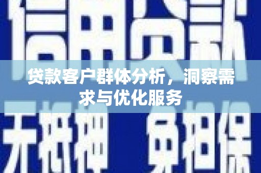 略阳贷款客户群体分析，洞察需求与优化服务